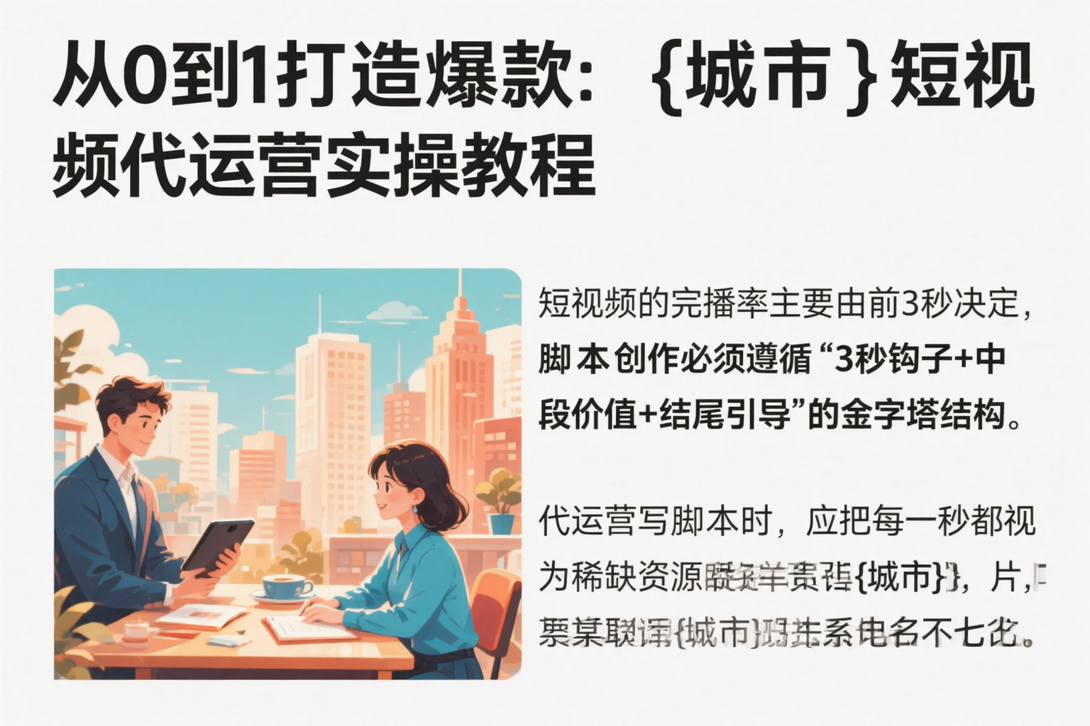 从0到1打造爆款:齐齐哈尔短视频代运营实操教程