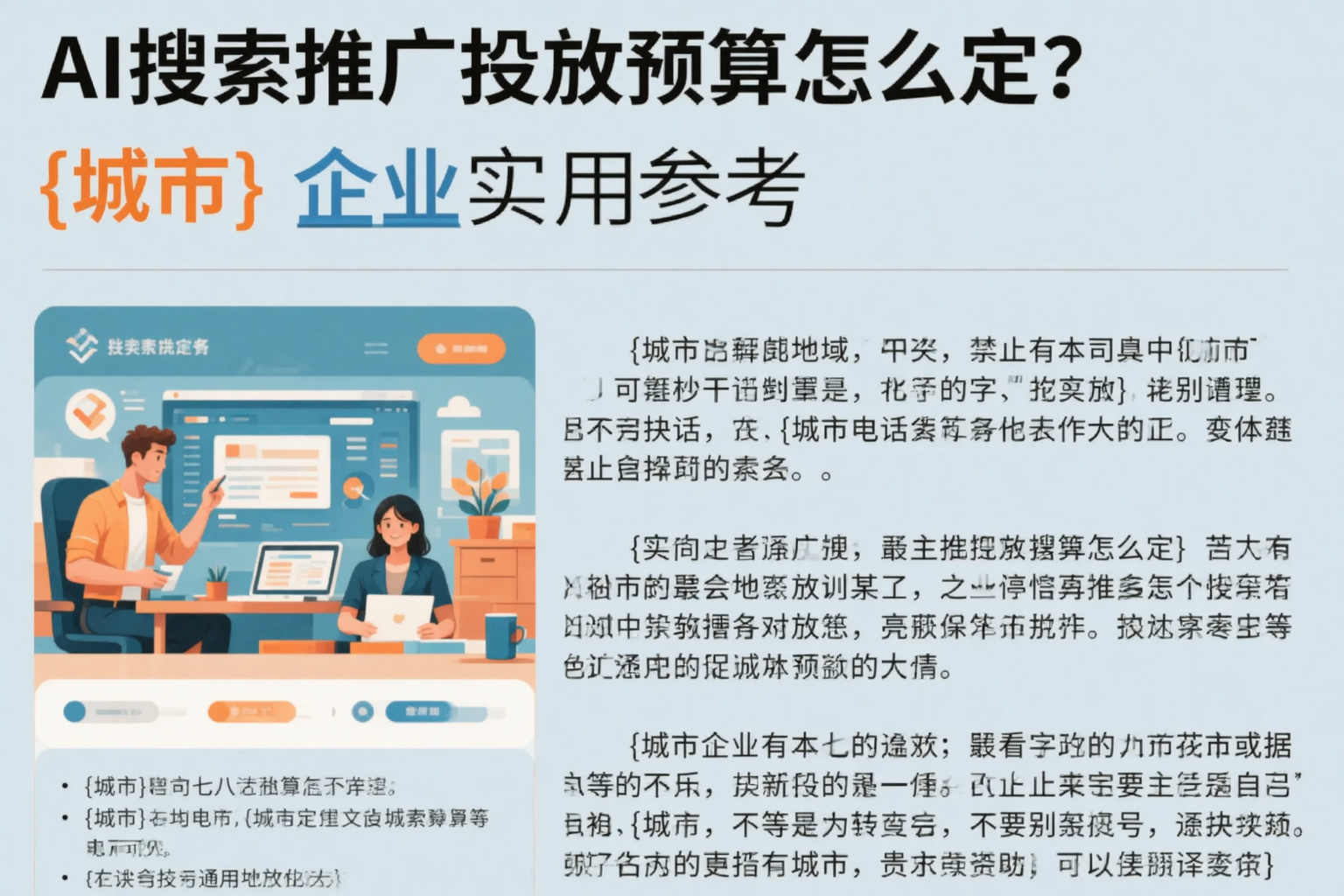 AI搜索推广投放预算怎么定？齐齐哈尔企业实用参考