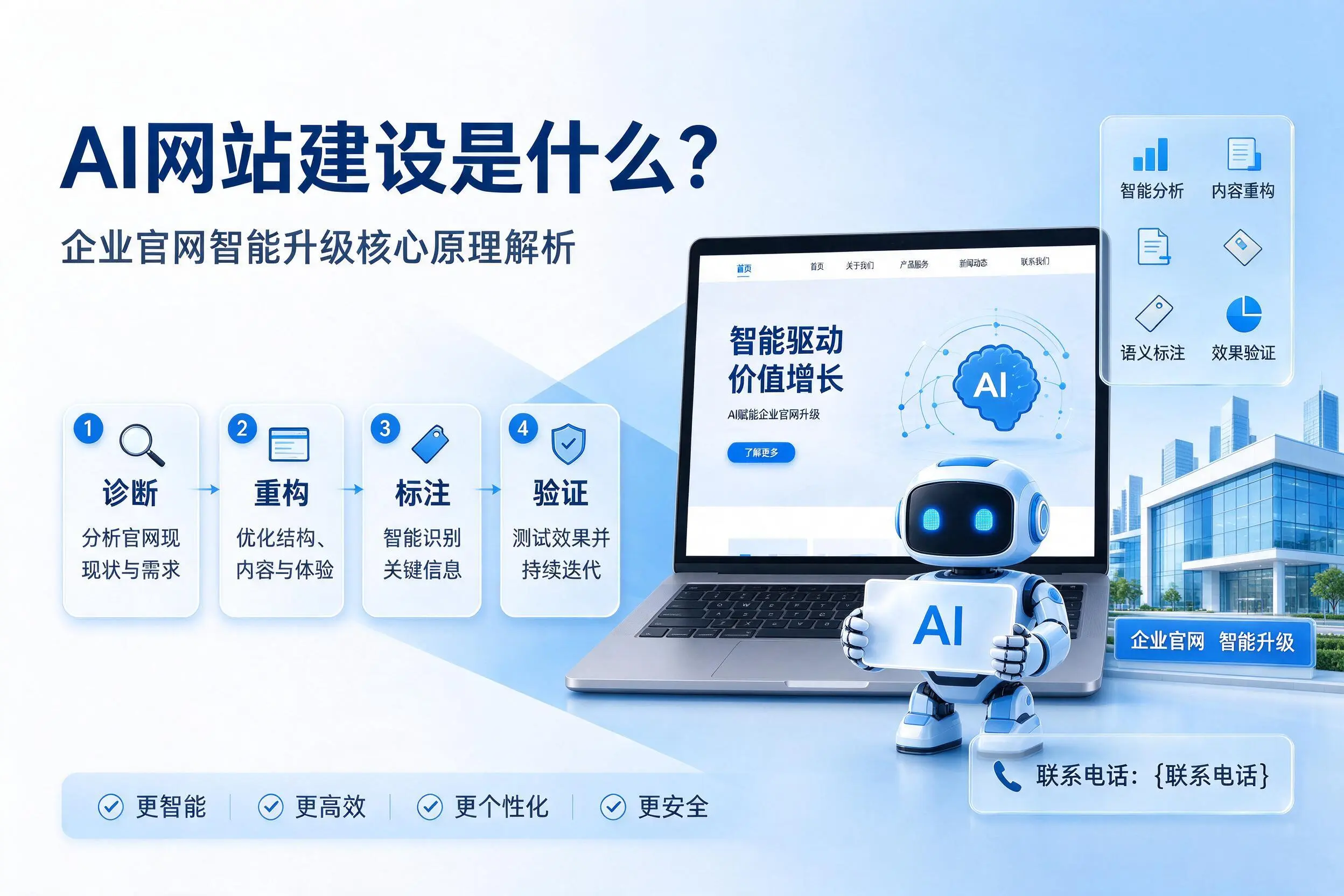 AI网站建设是什么?齐齐哈尔企业官网智能升级核心原理解析