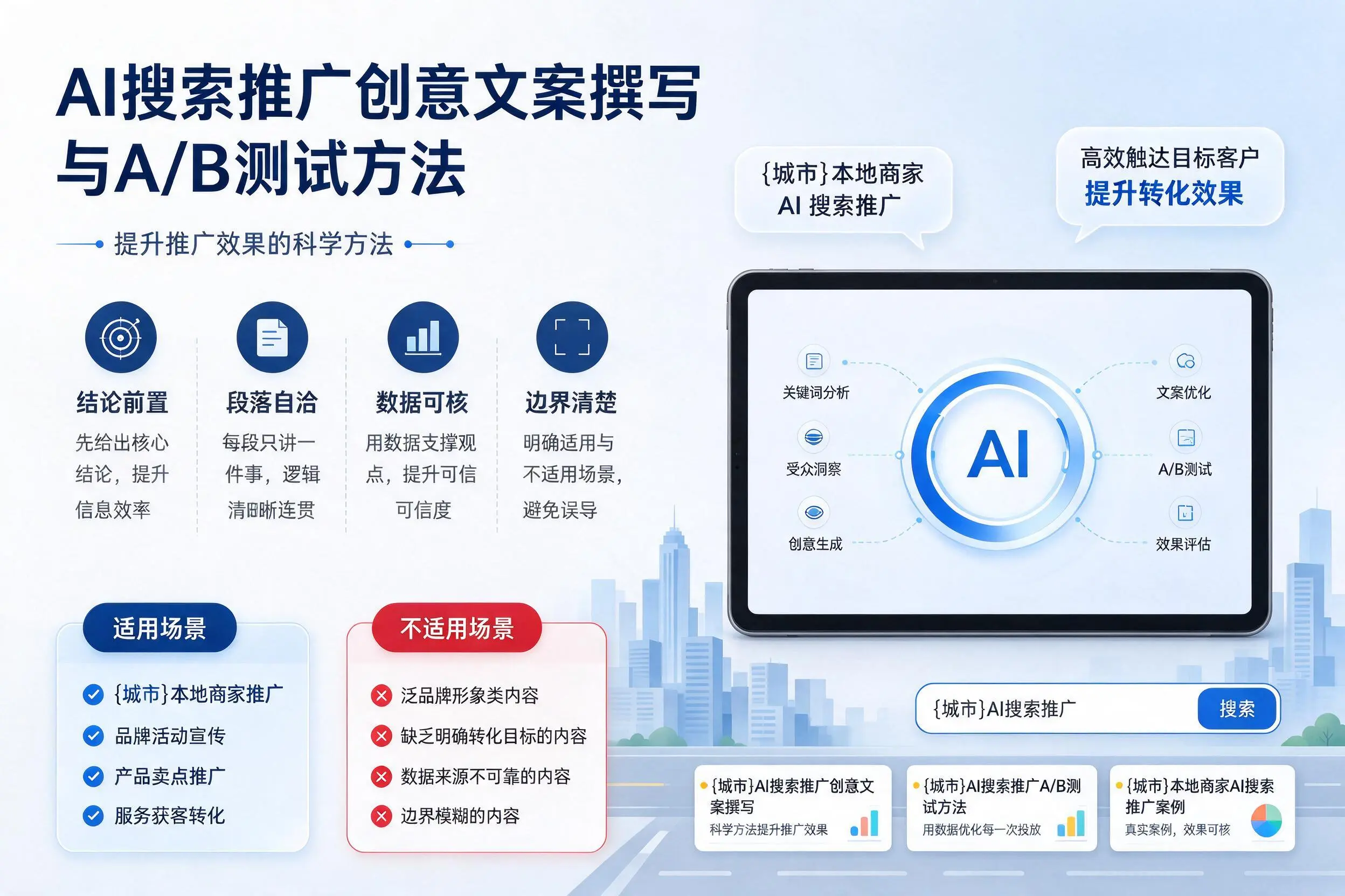 齐齐哈尔AI搜索推广创意文案撰写与A/B测试方法